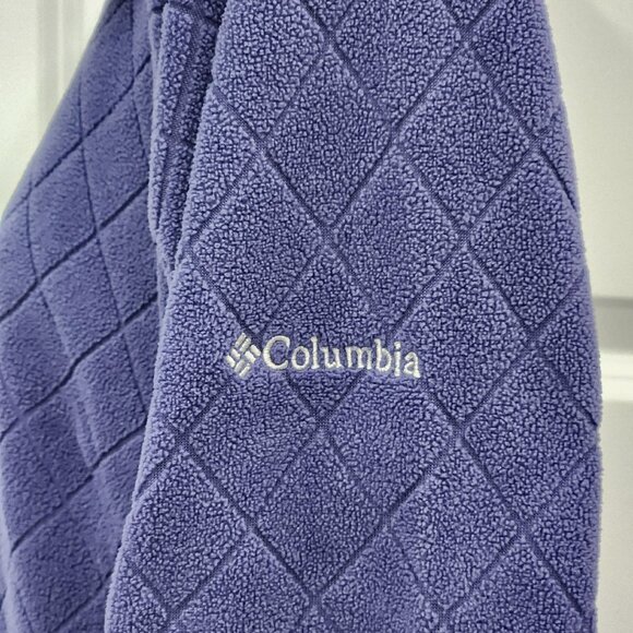 Columbia Glacial Fleece III Quilted Purple Quarter Zip Women’s Pull Over Size L - Picture 6 of 9